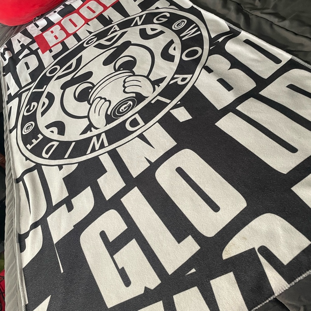 Glo Gang Black and White BOOLIN Towel. Chief Keef Glo Gang